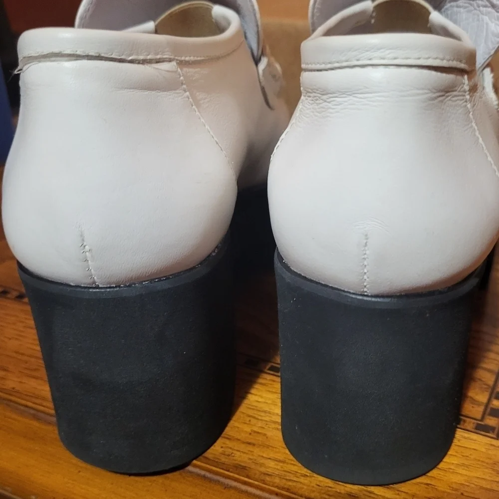 Maje White Chunky Platform Loafers Made In Spain Y2K Style Size 39 (US 9)